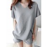 Leisure Solid Pocket V Neck Short Sleeve Suit